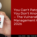 Procom Technologies banner highlighting the 2026 vulnerability management crisis, emphasizing the importance of identifying security vulnerabilities before patching systems